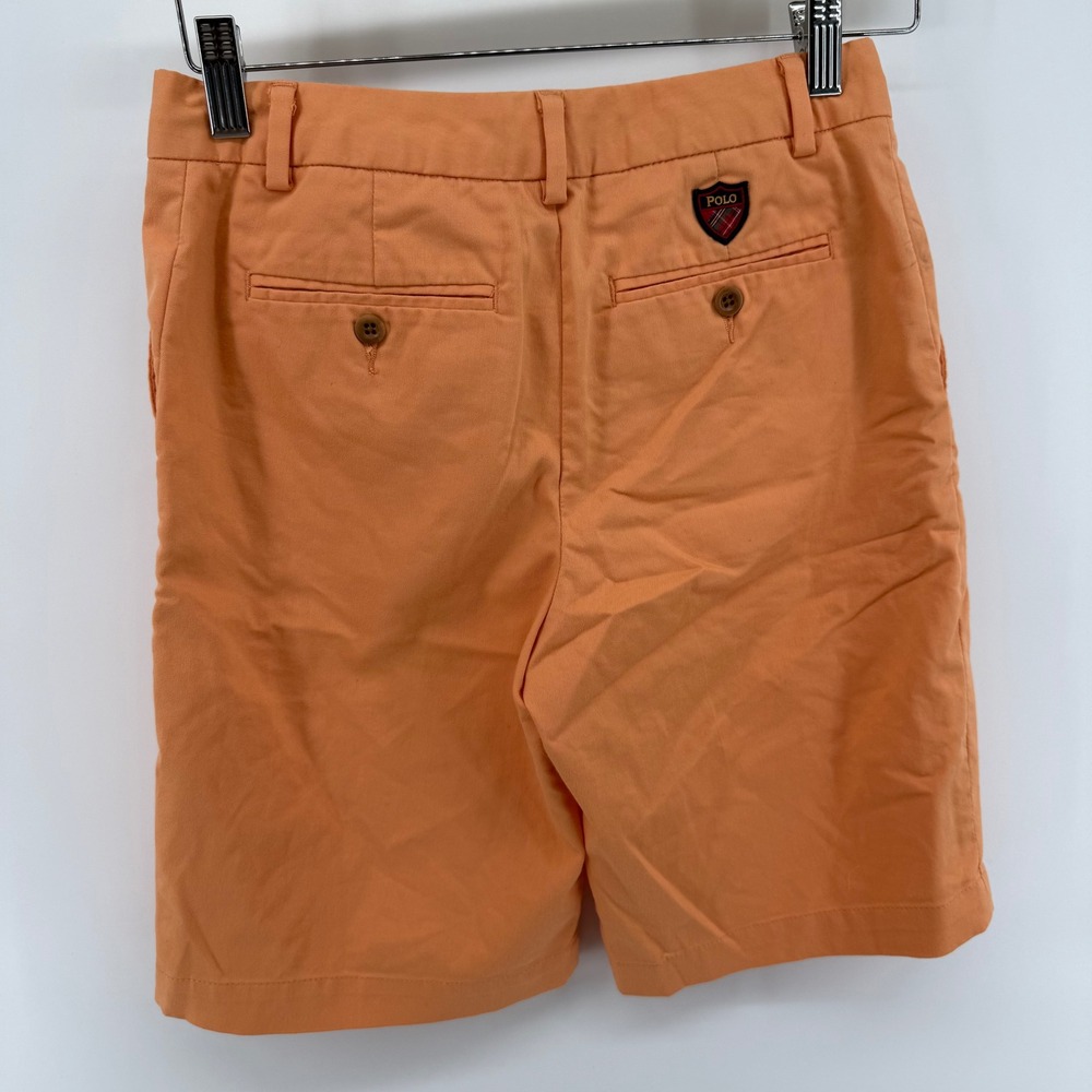 Polo Ralph Lauren Kids Orange Cotton Blend Flat Front Shorts Size 14 - Picture 4 of 4